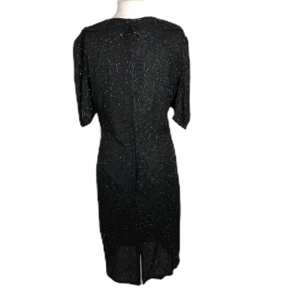 Sweelo Vintage black sequin Dress M 8-10 - Picture 4 of 8